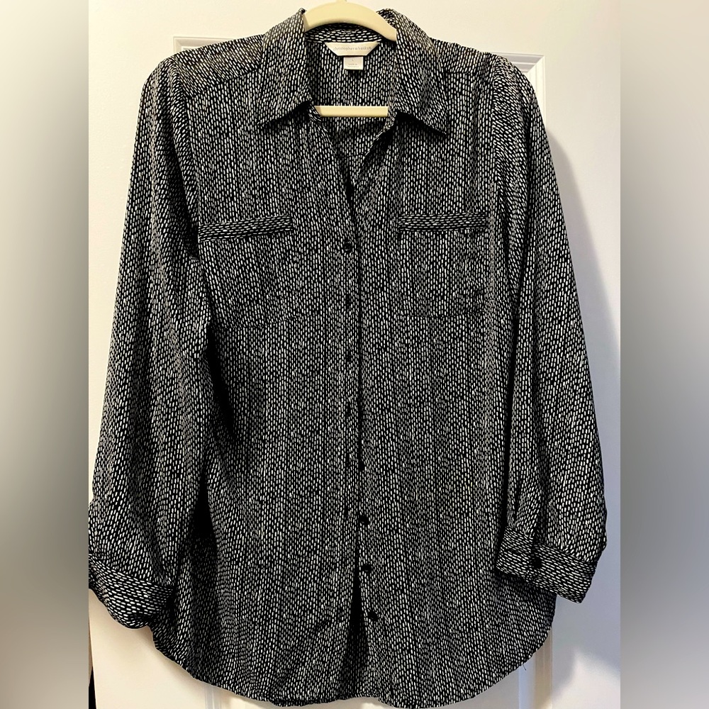 Christopher & Banks black/white blouse